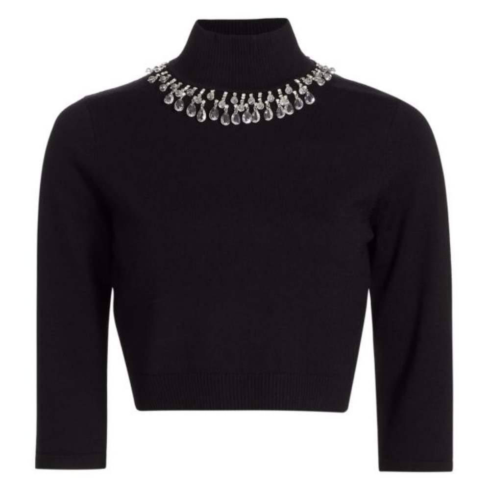 Zimmermann Matchmaker High-Neck Crystal Crop Top Size 1